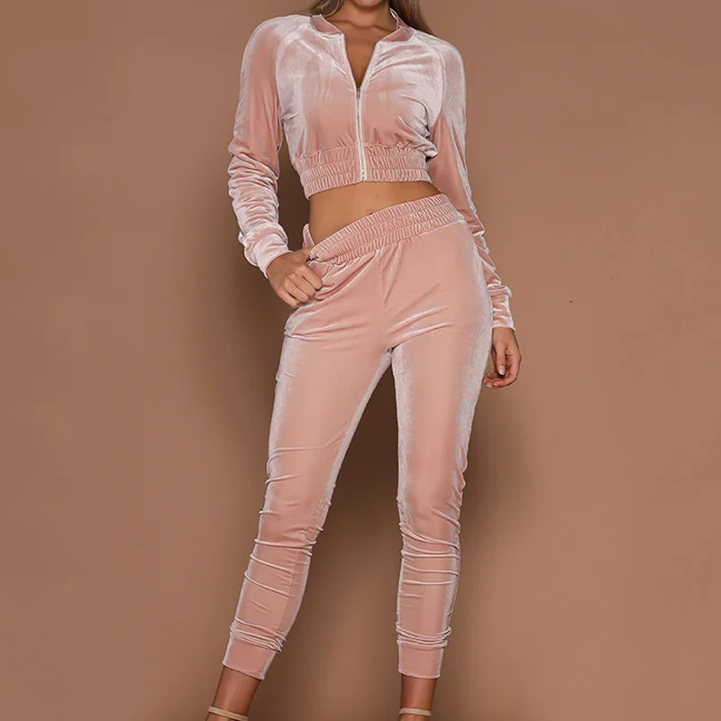 

New Autumn Winter Casual Tracksuits Women Short Hooded Sweater + Long Pants Casual Two Pieces Suits Fashion Sportswear Sets