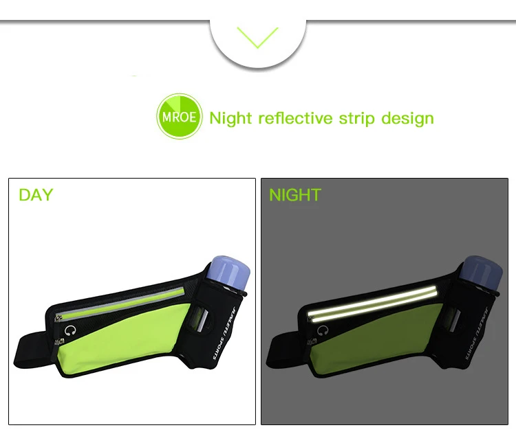 Светоотражающая поясная сумка для бега, Ультралегкая, для марафона, бега, велоспорта, кемпинга, поясная сумка, поясная сумка с сумкой для бутылки воды