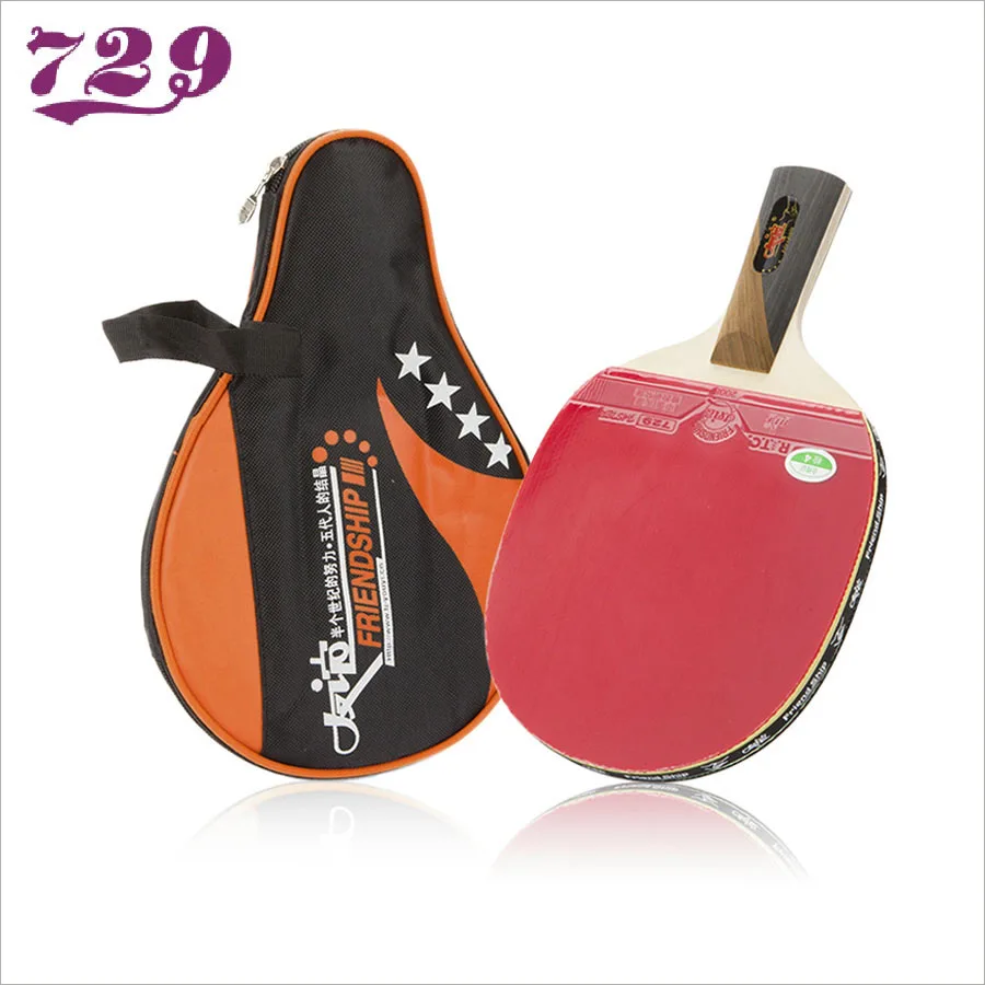 Дружба 729 4 звезды настольный теннис ракетка с резиной+ 1 сумка Набор пинг понг бита Tenis De Mesa