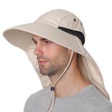 Унисекс рыболовная Кепка широкая с полями, солнце шляпа с горлышком для пешего туризма Регулируемый головной убор на шнурке охотничья шляпа для путешествий Кемпинг лодки