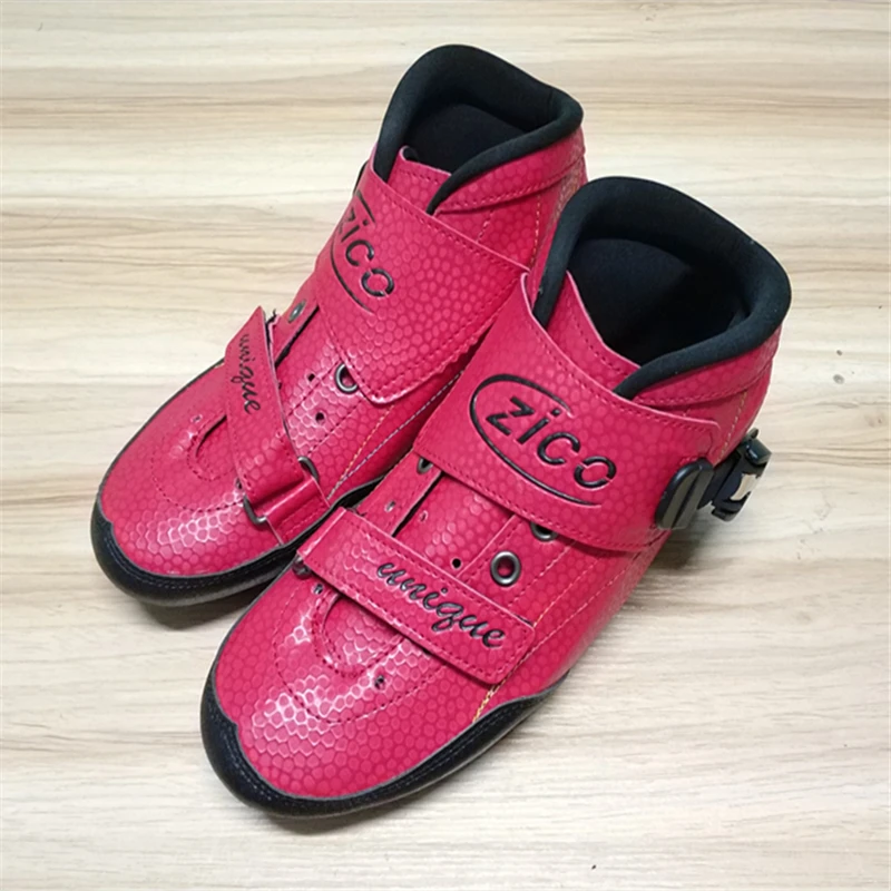 مضمنة سرعة التزلج التمهيد يورو 30 إلى 46 ألياف الكربون 165 ملليمتر 195 ملليمتر تصاعد مسافة أسود أحمر أزرق متقدم سباق العلوي الأحذية