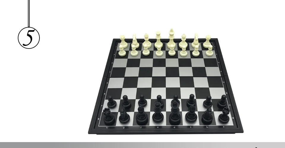 Easytoday Plastic Chess Set Checkers Pieces Two In One Magnetic Folding Chess Board Classic Entertainment Games Gifts (5)