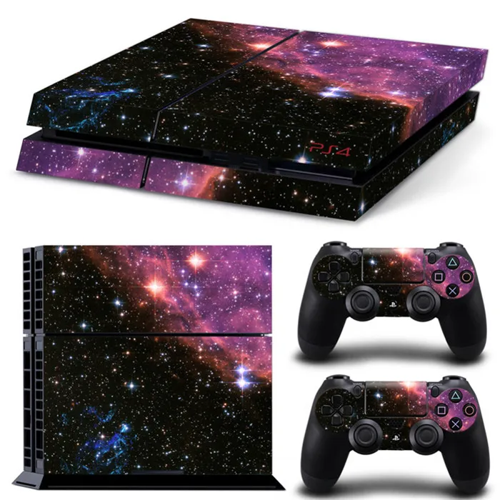 Galaxy Star Vinyl Skin Sticker Cover For Sony PS4 Console with 2 Controllers Decal For Ps 4 For Ds 4 Gamepad Joypad Joysticks 
