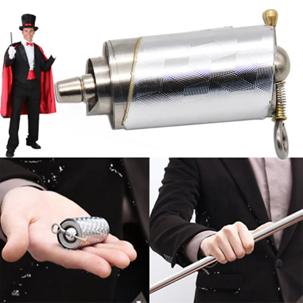 

New Fashion High Quality Portable Magic Telescopic Props 110cm Silver Stainless Steel Martial Arts Magic Wand Pocket Magic Props