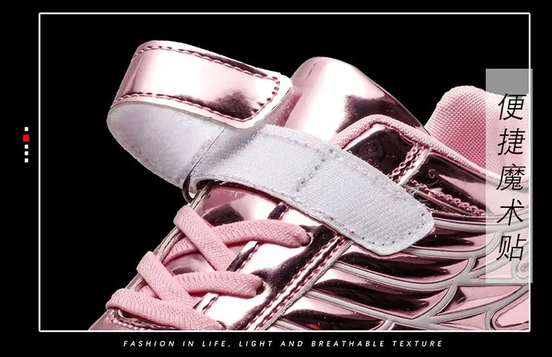 Tênis com Rodas sobre Led Skate para Crianças Usb de Carregamento Luminoso Sapatos Esportes Roller Meninos Meninas Led 2020 Luz 7 High Quality Mamãe e Bebê