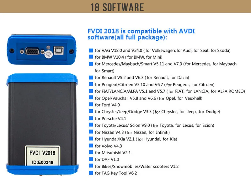 Fly FVDI ABRITES Commander онлайн обновление V2018 крышка функция FVDI как VVDI2 для 4th5th автомобиля диагностический инструмент