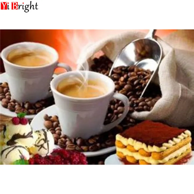 

diamond painting cross stitch,coffee,diamond painting crystal rhinestones,diamond embroidery coffee XY1