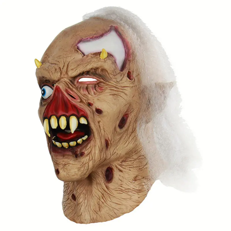 Хэллоуин для взрослых Зомби Маска латекс кровавый круглый уход за кожей лица зомби паника ужас Карнавальная маска на Хеллоуин маски век