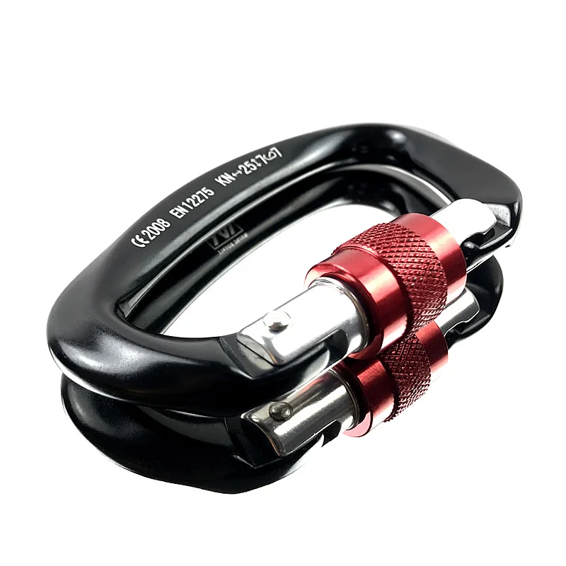 

25KN Professional Safety Master D Lock Carabiner Rock Climbing Buckle Equipment
