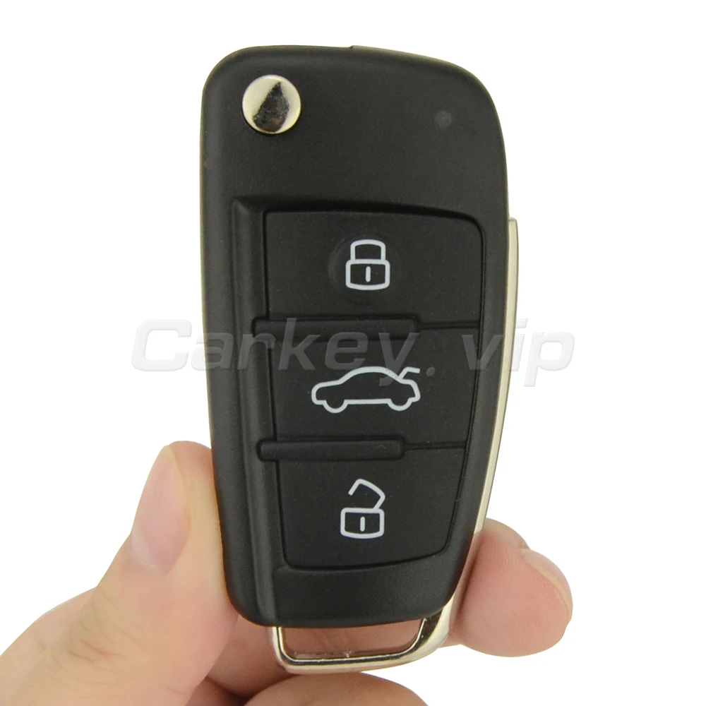 Remotekey 2 шт. 8P0837220D 3 кнопки 433 МГц ID48 чип HU66 лезвие 8P0 837 220 D для Audi A3 TT 2006-2013 флип дистанционный ключ