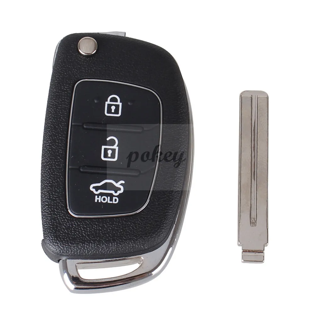 

For Hyundai IX35 i20 Uncut Blade key shell 3 Buttons Remote Key Fob Car Key Case Cover Styling