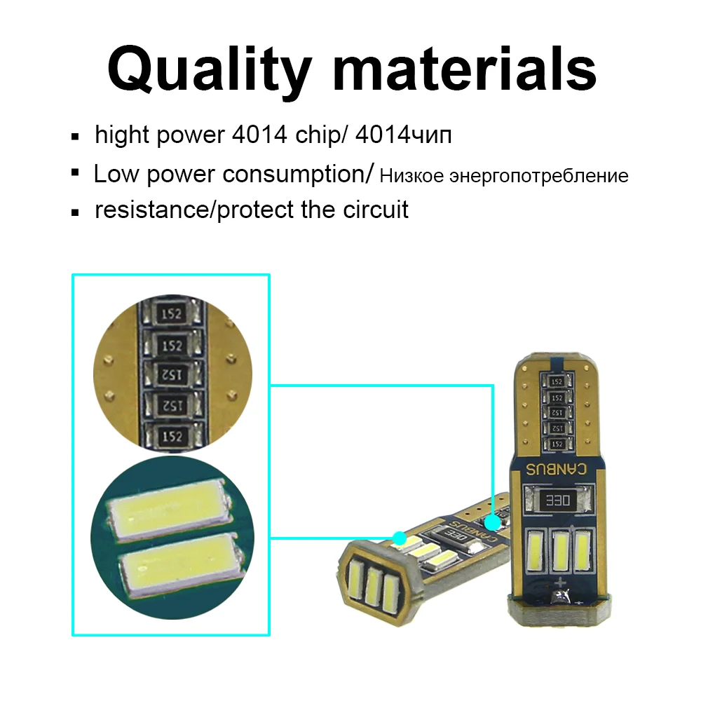 KEIN 6 шт. T10 W5W Светодиодная Лампа 194 9smd 4014 авто автомобиль t10 led 168 номерных знаков