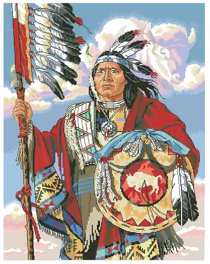 cs-2112 Cross Stitch Kit Proud and Nobel Natives Inhabitants dim 3856