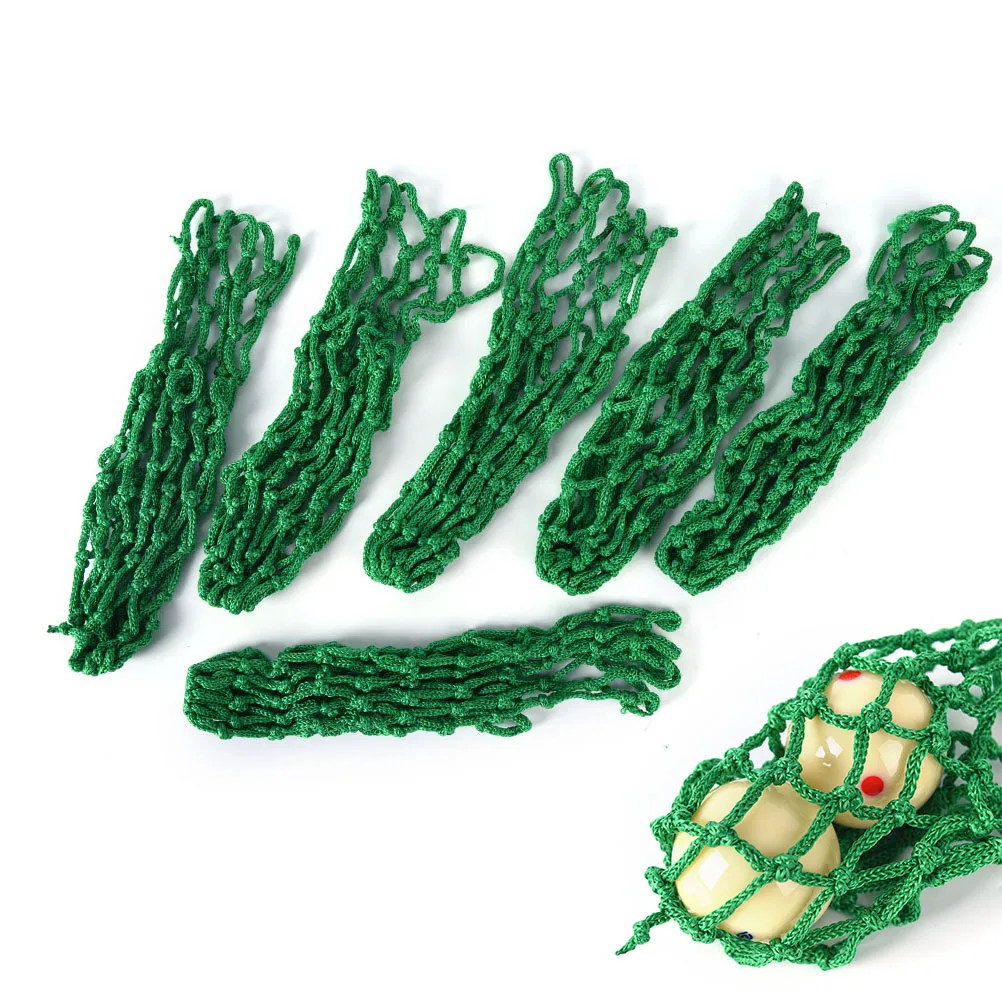 Snooker Accessories Green Color Hot Sale 6 Pieces/Lot Green Billiard Pool Snooker Table Nylon Mesh Net Bags Pockets Club Kit