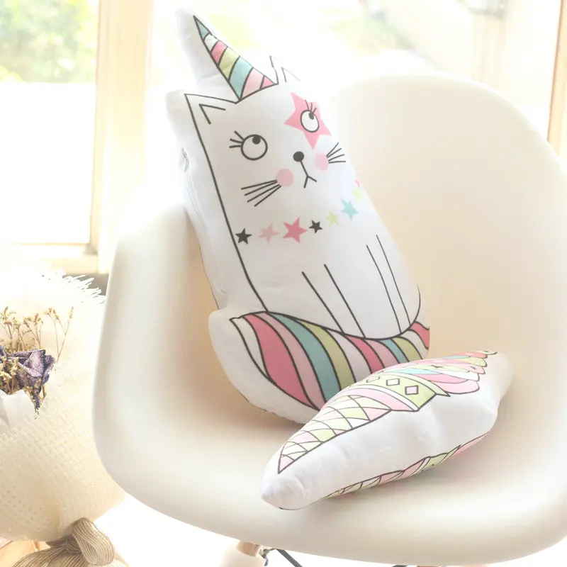 Cartoon Animal Toy unicorn cat plush pillow soft unicorn horse cushion plush toys New style doll
