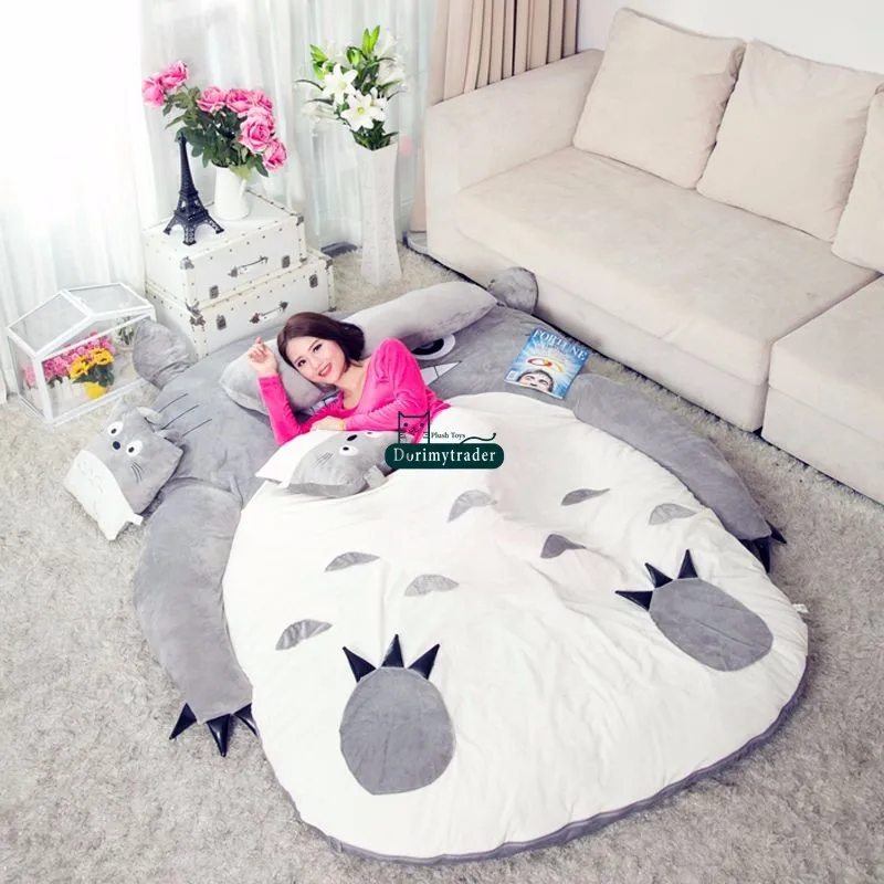 Dorimytrader pop anime totoro plush beanbag soft sleeping bag bed sofa tatami sofa 5 sizes kids and adults gift decoration DY61809 (18)