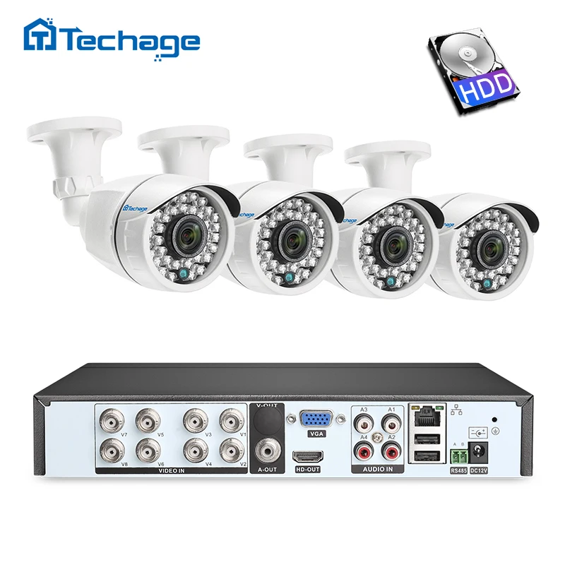 8CH 1080 P HDMI DVR комплект CCTV системы безопасности 4 шт. 2.0MP Открытый ИК Ночное Видение AHD