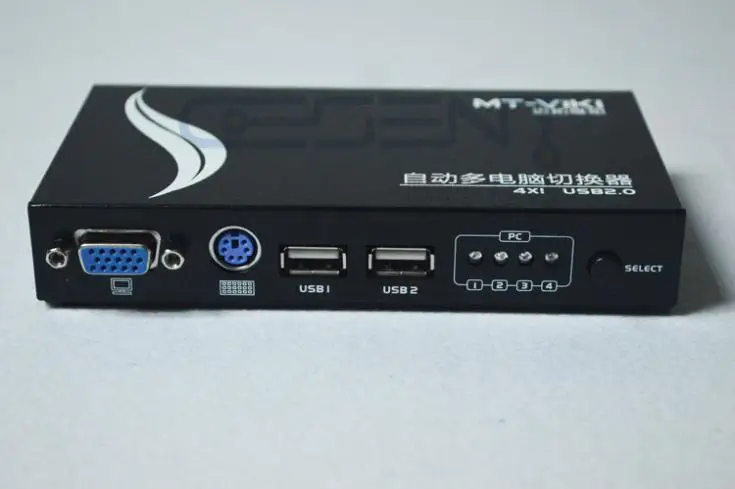 4 порта USB PS/2 автоматический переключатель KVM, кнопка или горячий ключ switcher PC, с кабелями