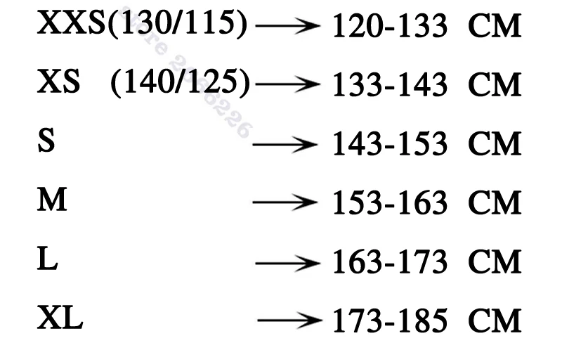size tableXQ