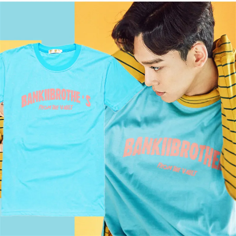 KPOP EXO K M EX'ACT Album CHEN футболка POP 2016 модная Классическая однотонная хлопковая