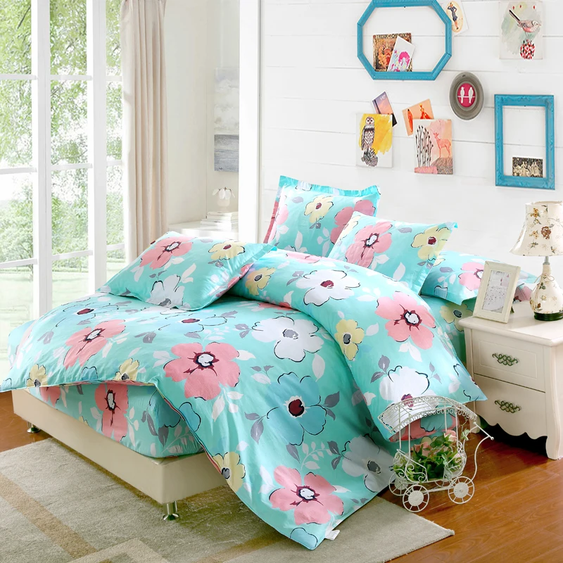 Cartoon Spongebob Squarepants Bedding Set 100 Cotton Printed Twin