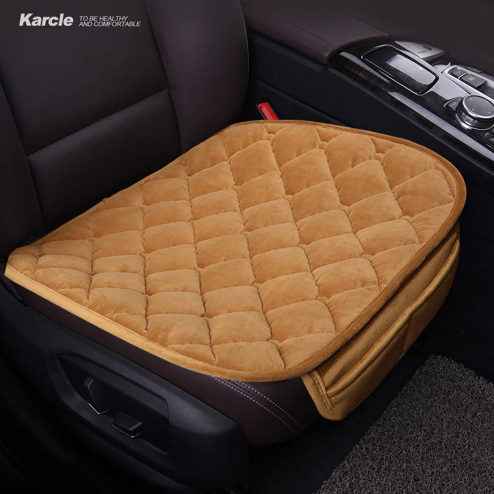 Karcle 1PCS Plush Car Seat Covers Protector Driver Chair Pad Car