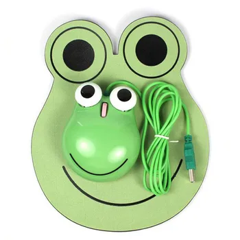 

New Arrival Mini Cute Wired Mouse usb 3 Keys 1000DPI Optical Mice With Mouse Pad For Computer PC Mouse Kids Gift Cartoon 527#3