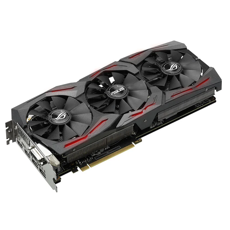 Asus ROG-STRIX-RX580-O8G-GAMING 8G/8000MHz 256bit GDDR5 PCI-E3.0 Raptor графика используется как новая