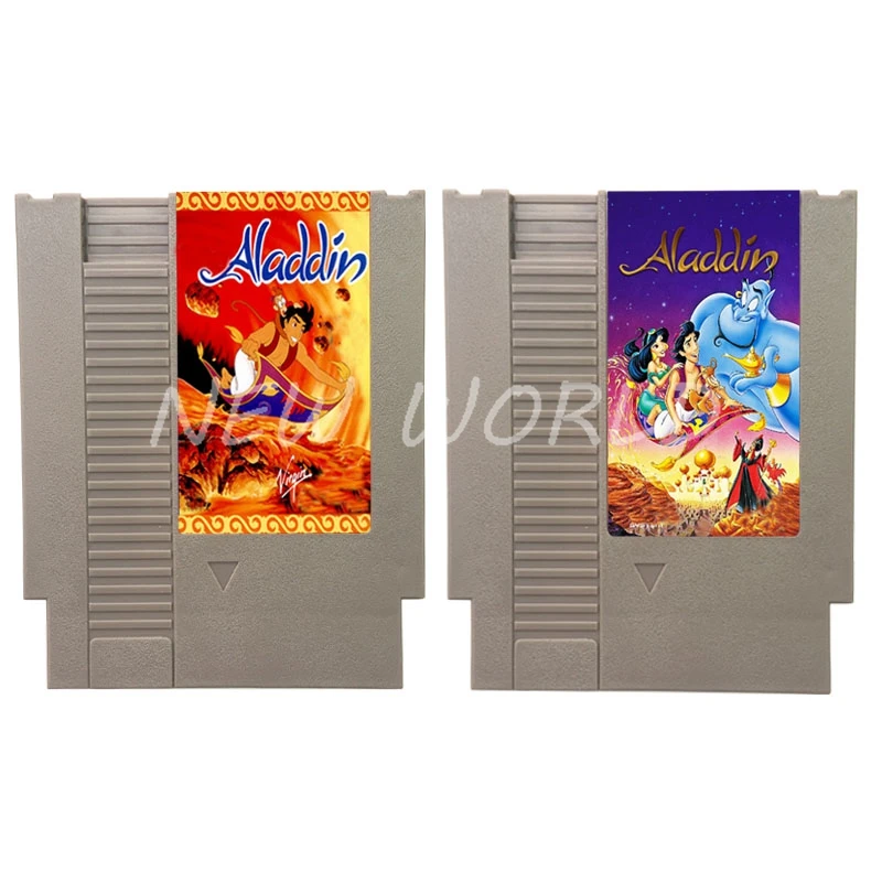 Aladdin Video Game Cartridge Card For 72 Pin 8 Bit Game Player