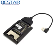 Left Anged USB 3 0 to CFast Card adapter to SATA 22Pin 2 5 inch Hard