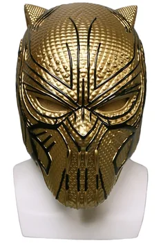 

Black Panther Mask Leopard Gold Black Panther Superhero Erik Mask Helmet Props Halloween Party Prop