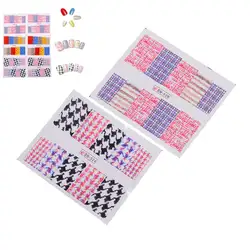Красота свитер ткань узор водная переводная наклейка дизайн ногтей наклейки s наклейки для ногтей цветные этикетки