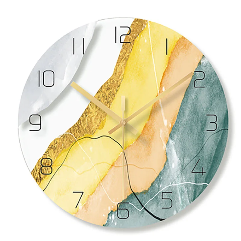 Креативный стеклянный тонкий механизм настенных часов 3d часы догадка женские часы кухня Relogio Parede беззвучные часы гостиная 50Q231 - Цвет: Style2
