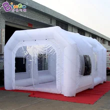 На заказ 6x4x3 mH надувной белый спрей палатка индивидуальный автомобиль палатка многофункциональный стенд для рекламы б/у печать и спрей