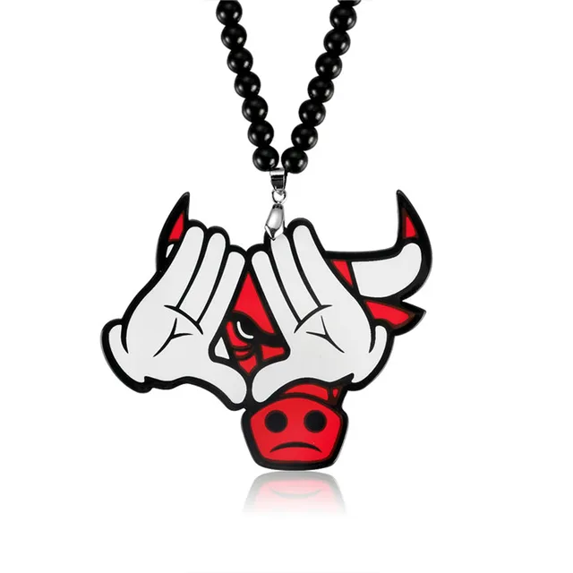 Car Pendant Acrylic Fashion Raging Bull Gesture JDM Automobile Rear