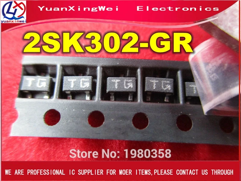 50 шт. кремниевый N-канальный тюнер 2SK302-GR SOT-23 2SK302 TG Типа MOS FM приложения УКВ RF