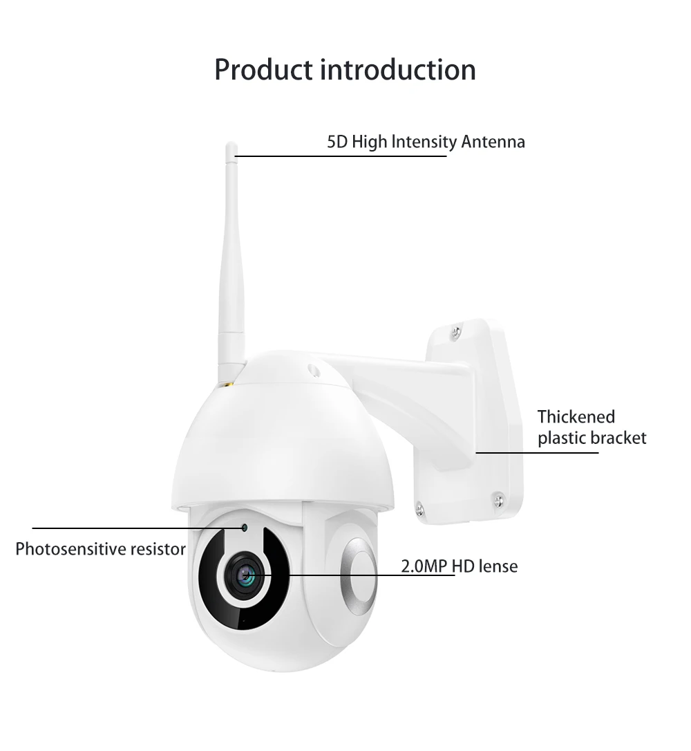 SDETER 1080 P, беспроводная уличная камера, Wifi, скоростная купольная камера безопасности, CCTV, 2 способа аудио, 4-кратный наклон, зум, P2P, IP камера, внешняя IP