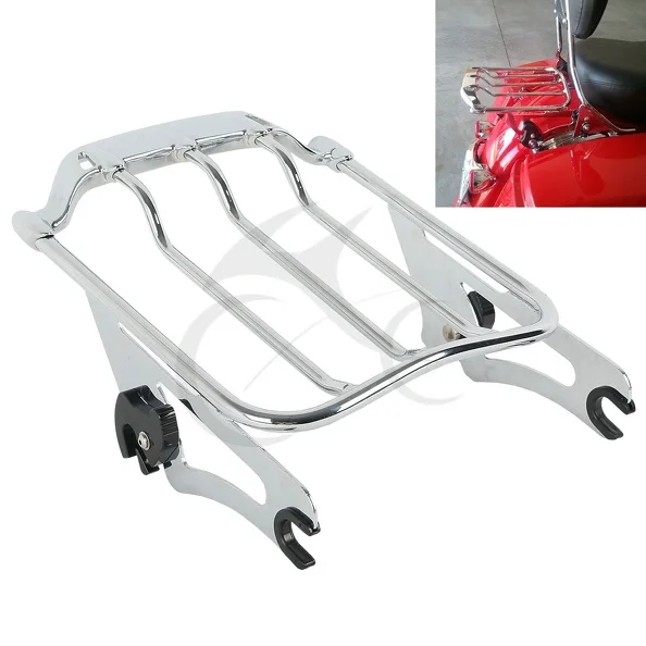 Motorcycle Chrome Two Up 2up Luggage Rack For Harley Touring Street