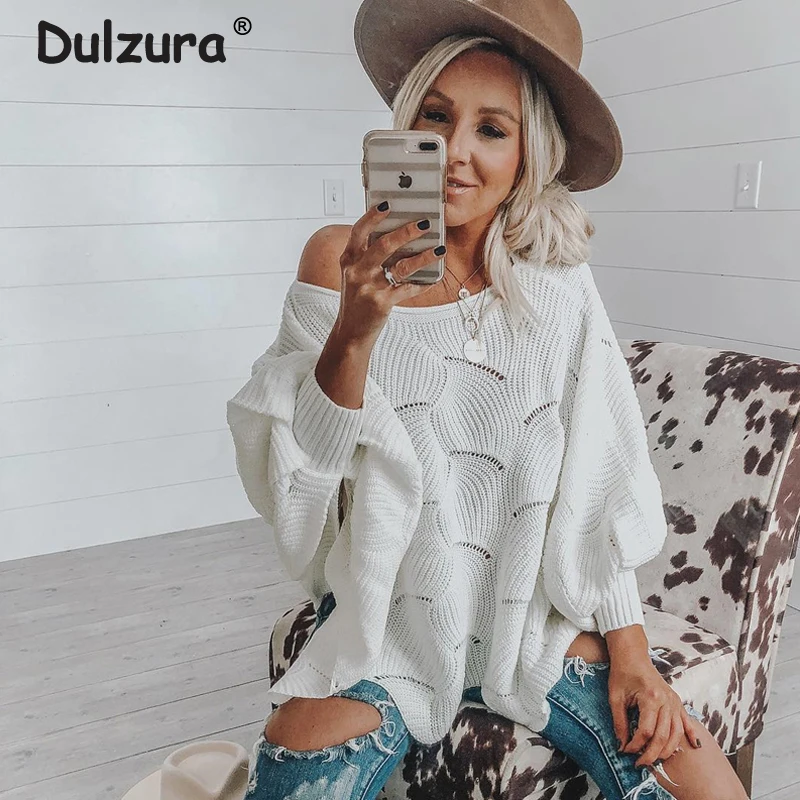 

12 Colors Oversized Plus Size Sweaters Women 2019 Autumn Winter Thicken Warm Knitted Pullovers Chic Hollow Out Jumpers Knitwear