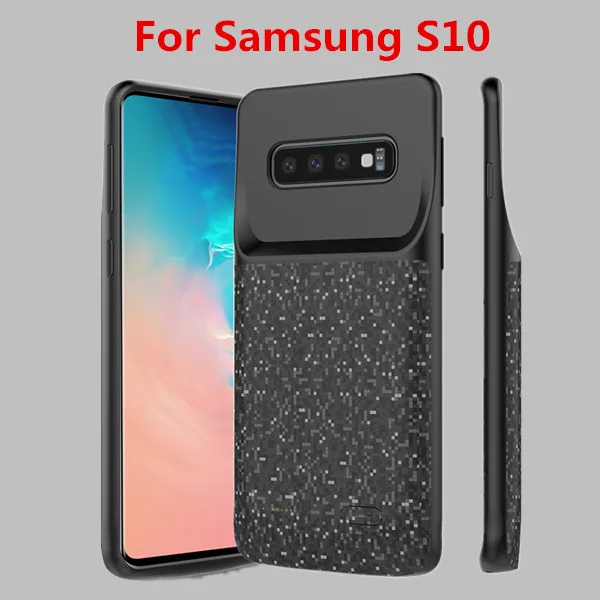 KQJYS Дополнительный внешний аккумулятор с зажимом 4700 мАч для samsung Galaxy S10 S10e S10 Plus, чехол для зарядного устройства, чехол для аккумулятора - Цвет: Black  For  S10