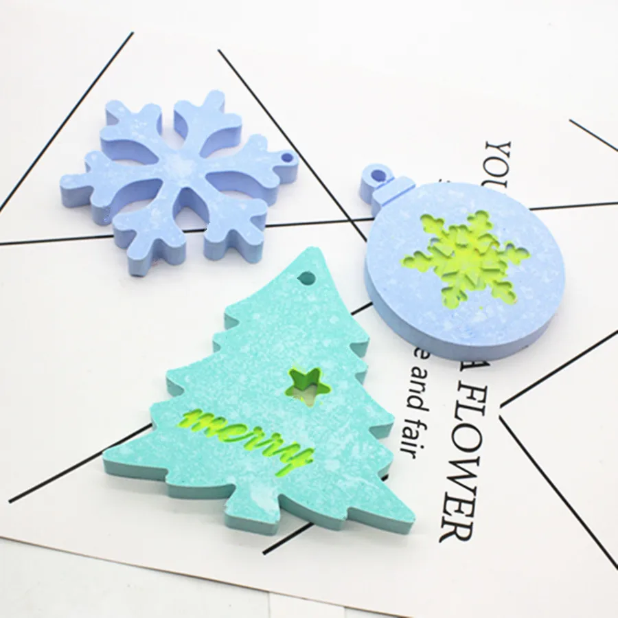 Aromatherapy gypsum snowflake Christmas tree mold DIY scented stone
