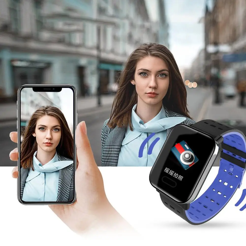

A6 Color Screen Smart Bracelet M20 Real-time Heart Rate Blood Pressure Sleep Monitoring 1.3 Inch Ip67 Waterproof Sports Watch