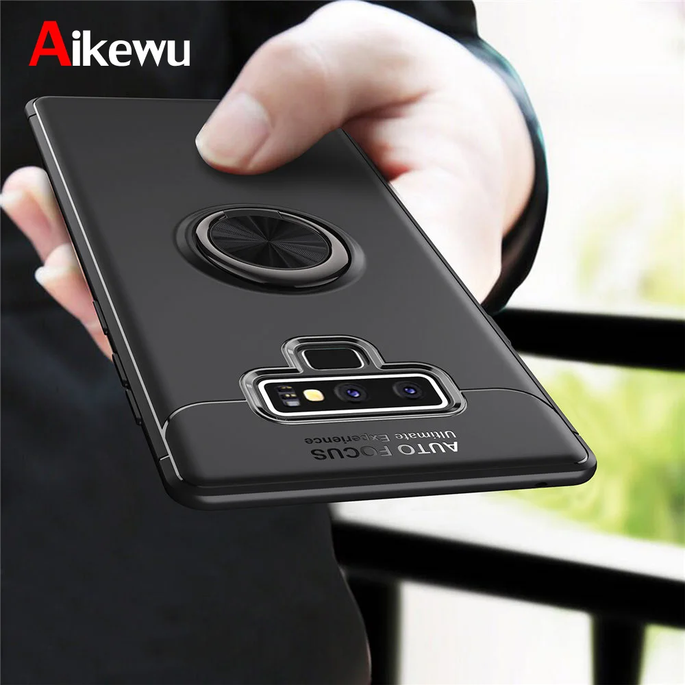 

Aikewu For Samsung Galaxy Note 9 Case Soft Silicone Magnetic Ring Back Cover For Samsung Galaxy Note 9 Note9 shockproof case