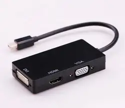 3in1 Thunderbolt Mini DP Дисплей порты и разъёмы к HDMI DVI VGA кабель конвертер адаптер для MacBook Air Pro для microsoft Surface Pro