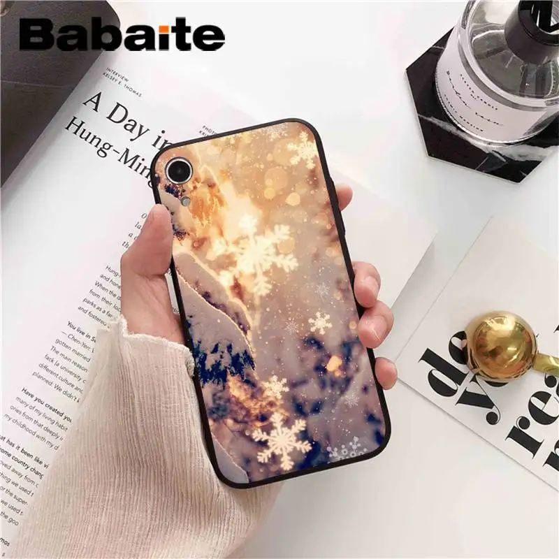 Babaite пейзаж зимний светильник Снег DIY печать PhoneCase для iPhone6S 6plus 7plus 8 8Plus X Xs MAX 5 5S XR 11 11pro 11promax