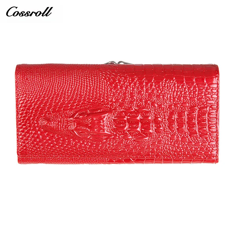 

Fashion Purse For Women Split Leather Wallet Fashion Alligator Pattern Brand Design Casual Purse Women's Wallet Coin Department