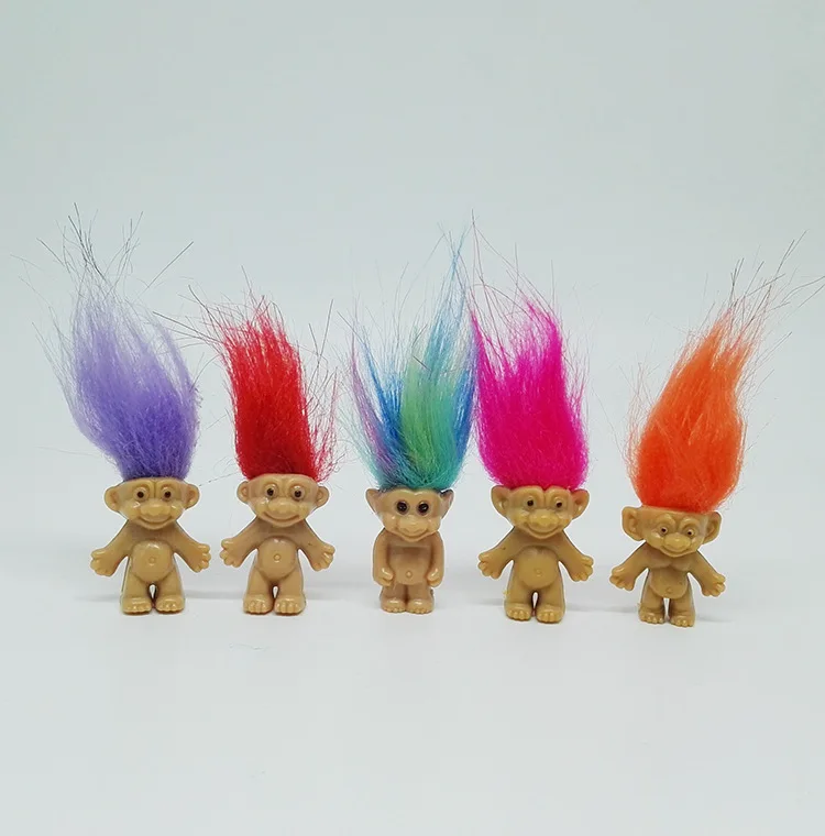 Colorful Hair Troll Doll Family Members Daddy Mummy Baby Boy Girl Dam Trolls Figure Toy Gifts Happy Family 5pcs/lot