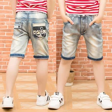 Мальчиков Штаны детская джинсовая одежда новые летние мальчики Шорты легинсы длиной до колена большой детская повседневная одежда хлопок Капри