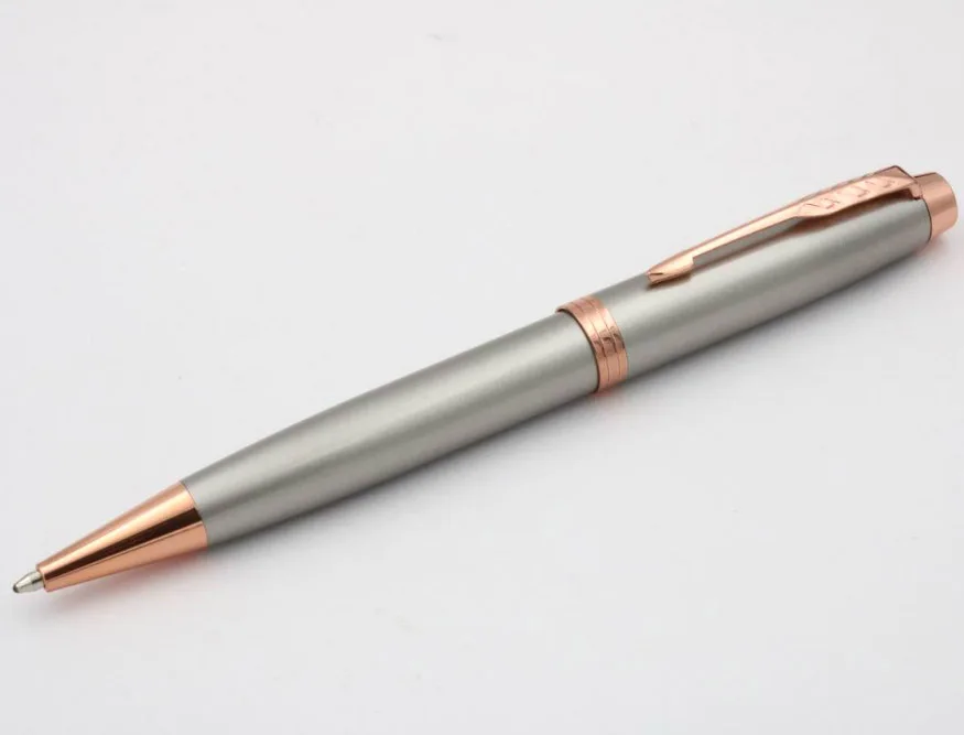 

New Arrival Twist fashion Rose gold arrow decoration Painted Metal Ballpoint Pen