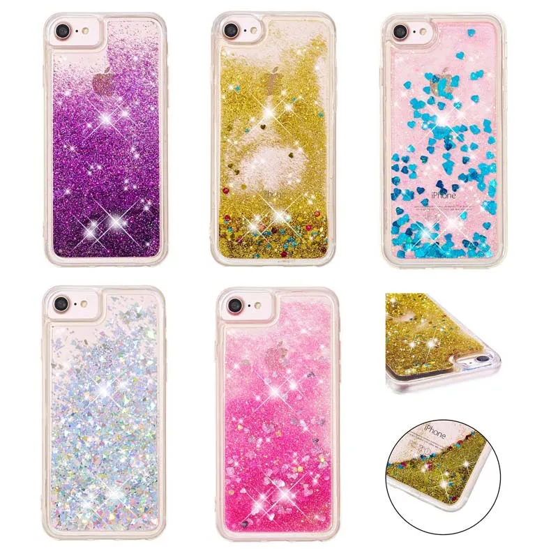 

Liquid Sand Case Glitter Quicksand Soft TPU Silicone Cover Hull for Apple iPhone 4 4S 5 5S SE 6 6S 7 8 Plus X for iPod Touch 5 6